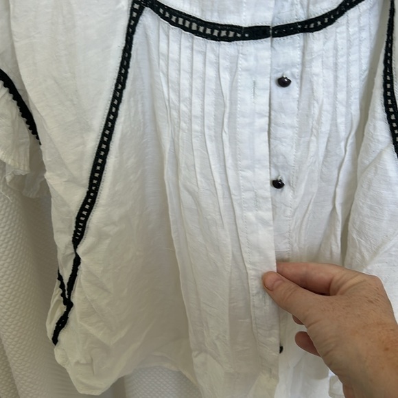 Althea loose boho style blouse with billowy loose sleeves - Picture 4 of 6